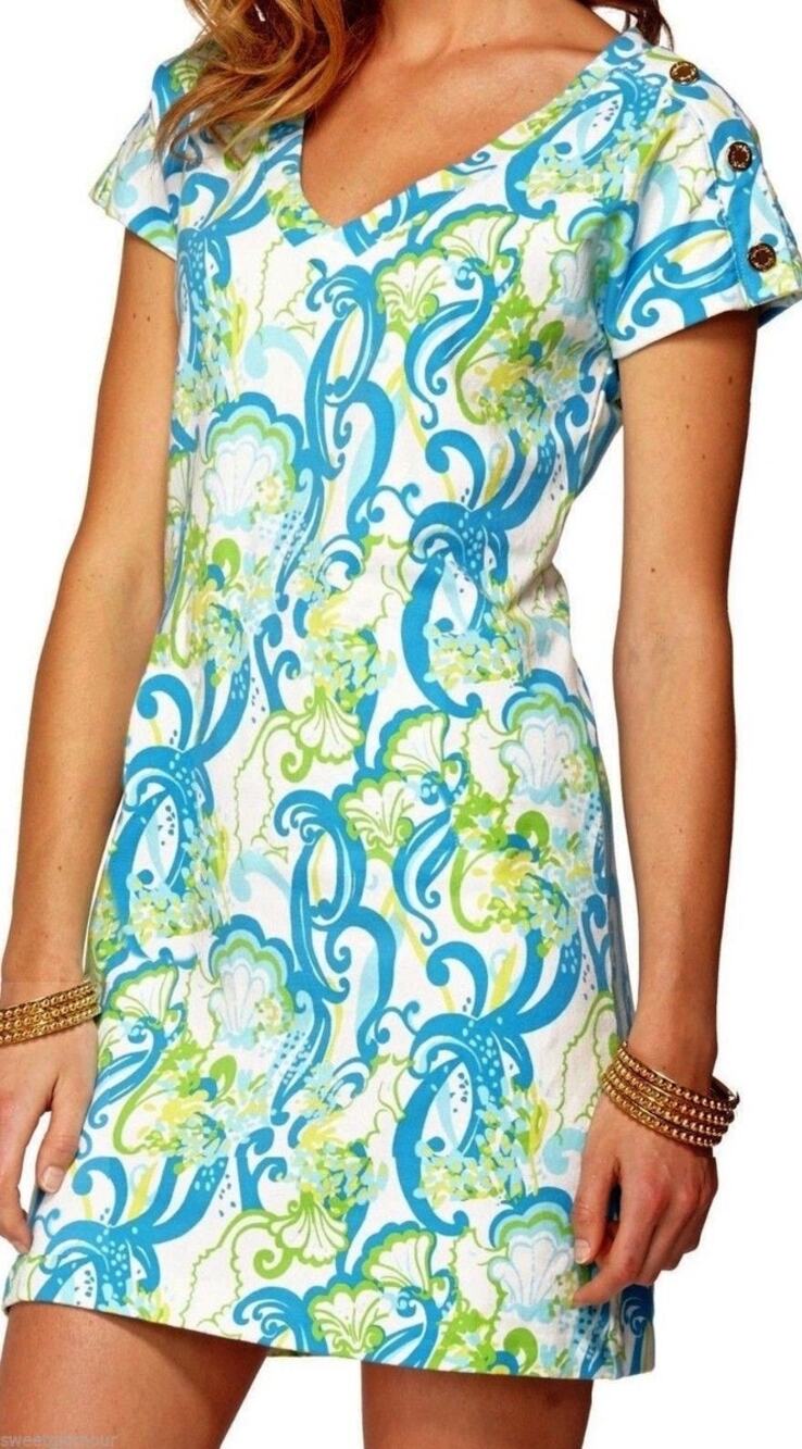 LILLY PULITZER CRYSTAL COAST HALEY FRENCH TERRY DRESS CASUAL resort white small
